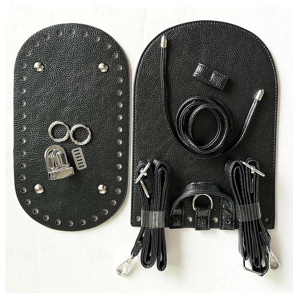 Kit fai da te per zaino in pelle intrecciata da 7 pezzi - set con fondo e patta per borsa in similpelle lavorata a maglia, con uncinetto e accessori - per adulti &adolescenti - perfetti per i del 2025 a $24.99 –P16