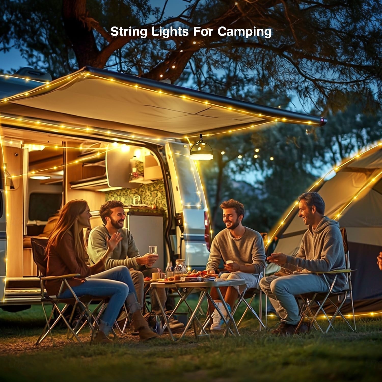 Guirlande lumineuse de camping, guirlande lumineuse d'extérieur 4 en 1 avec 8 modes d'éclairage, guirlande lumineuse de camping rétractable portable pour randonnée en plein air, jardin, fête, de 2025 ? $21.99 –P6