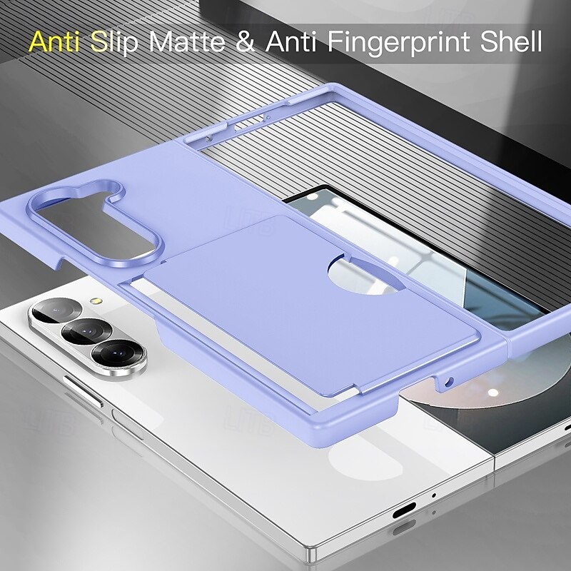 Phone Case For Samsung Galaxy Z Fold 7 Z Fold 6 Back Cover Card Slot Shockproof Retro PC 2025 - $11.99 –P7