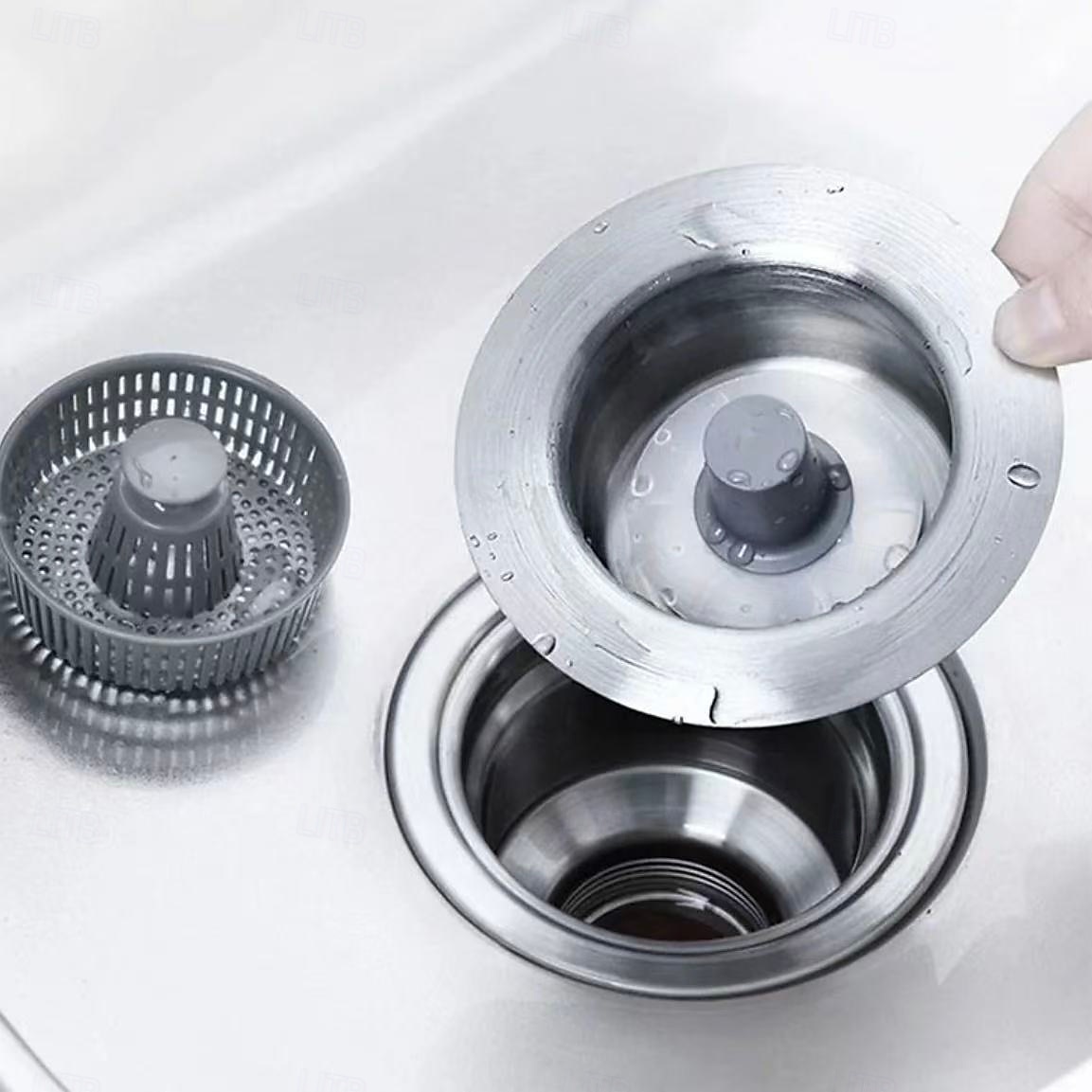 2 шт. выдвижной сливной заглушки из нержавеющей стали для мойки – нажимной фильтр-пробка, антизасорный, универсальный фильтр для кухонной раковины 2026 - $13.19 –P3