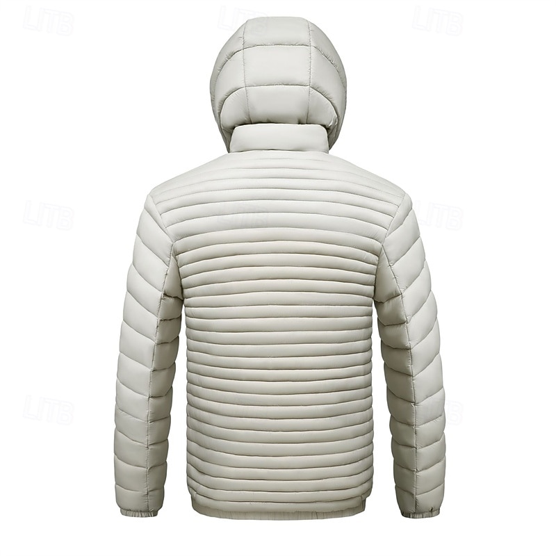 Per uomo Cappotto Invernale Giacca imbottita Giacca Imbottita Tasca Poliestere Vacanza Abbigliamento quotidiano Data Regolare Moda Casual Confortevole Calore Termico Inverno Blocco di colori Grigio del 2025 a $54.99 –P18