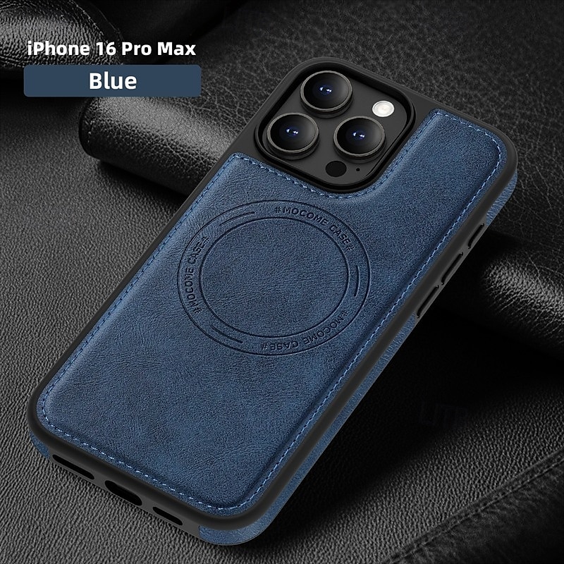 телефон Кейс для Назначение iPhone 17 Pro Max 17 Air i16 15 14 Pro Max Plus 16e 13 Pro Max Кейс на заднюю панель Магнитный Защита от удара Ретро ТПУ Кожа PU 2025 - $9.99 –P5