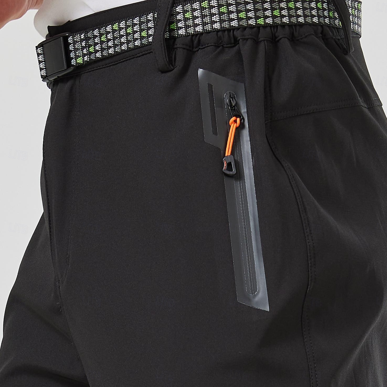Men's Hiking Pants Trousers Patchwork Summer Spring Autumn / Fall Outdoor Tailored Fit Waterproof Windproof Zipper Pocket Comfortable Bottoms Full Length Elastic Waist Zipper Pocket Dark Grey Black 2026 - $35.99 –P9