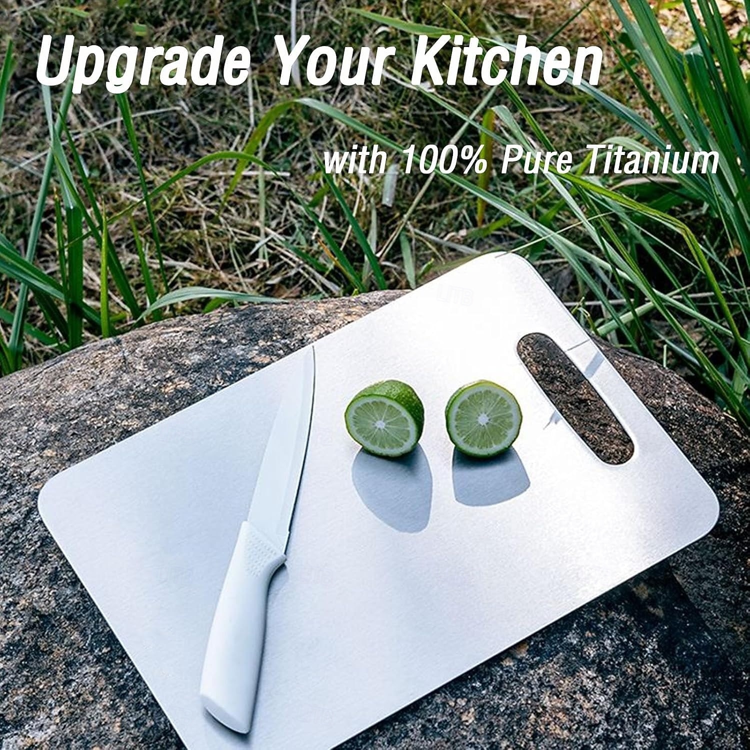 Premium Titanium Alloy Cutting Boards Double-Sided Food-Grade Titanium Cutting Boards for Kitchen Dishwasher Safe Camping Charcuterie Cutting Board Mat for Fruit, Meat & Outdoor BBQ Party 2025 - $9.99 –P6