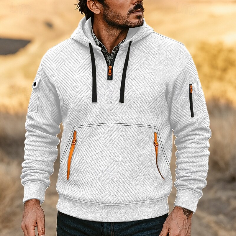 Per uomo Felpa con cappuccio Felpa con cappuccio e zip corta Felpa con cappuccio in pile Felpa con cappuccio tattica Nero Bianco Rosso Blu Cachi Con Cappuccio Semplice Cerniera Testurizzato Sport del 2025 a $32.99 –P2