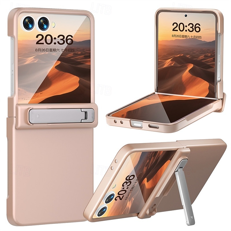 טלפון מגן עבור סמסונג גלקסי Z Flip 7 Z Flip 6 כיסוי אחורי עם מעמד תמיכה בטעינה אלחוטית עמיד בזעזועים PC 2025 - $20.99 –P1