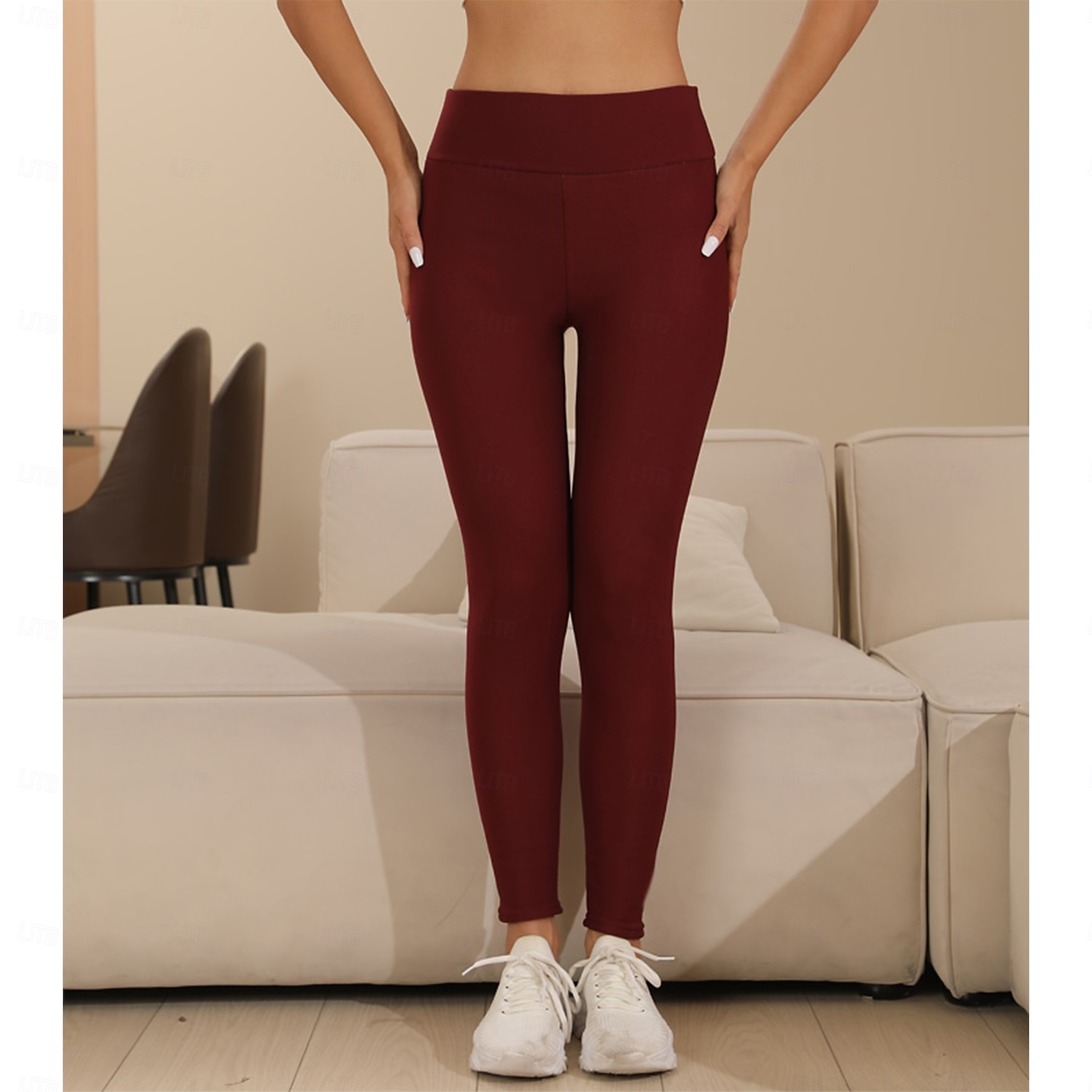 Per donna Taglia EU / US Snello Leggings comodi Più velluto Lunghezza intera Vita Alta Semplice Caldo Sollevamento glutei Caldo Micro-elastico Abbigliamento quotidiano Inverno Grigio scuro Vinaccia del 2025 a $15.99 –P4