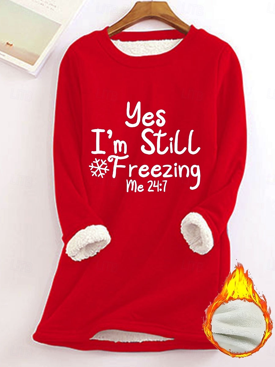 Жен. Пуловер Толстовка Графика Теплый На каждый день нечеткий Длинный рукав Круглый вырез Обычные топы Для улицы Повседневные Черный Желтый Розовый Темно-розовый Красный Весна Осень Зима 2025 - $25.99 –P7