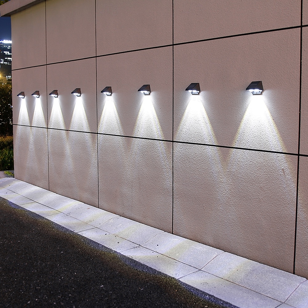 2/4 sztuki solarnej lampy ściennej, wodoodpornej, zewnętrznej, ogrodowej, do oświetlenia ściennego, domu, balkonu, świątecznej dekoracji, nastrojowej lampy, willi, lampy ulicznej 2026 - $21.99 –P7
