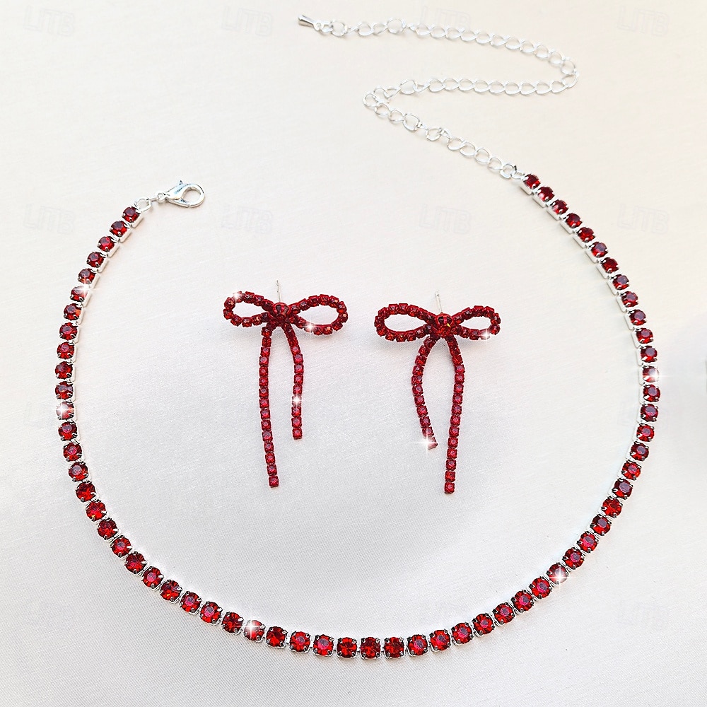 Los sistemas nupciales de la joyería 1 Legierung Pendientes Collare Pulseras Mujer Lujo Bonito Geométrico Alegría Forma Geométrica Conjunto de joyas Para Fiesta 2025 - $14.99 –P5