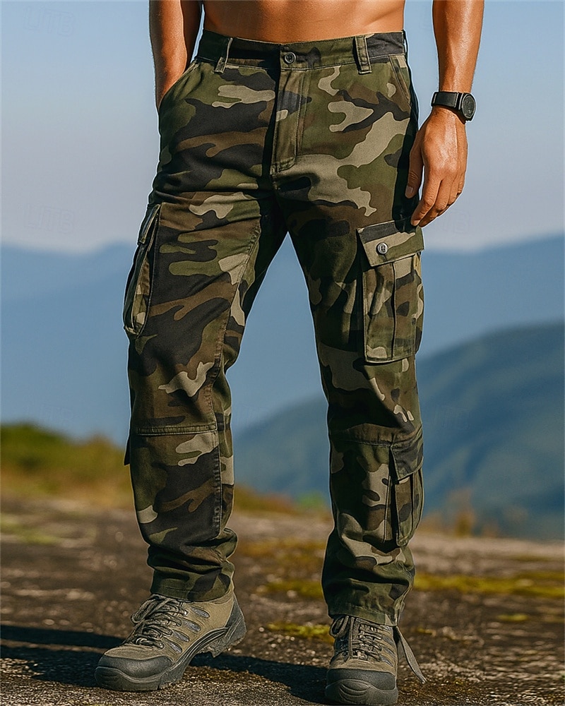 Voor heren Combatbroek Cargohosen Wandelbroek Camouflage Kleur Buiten Normale pasvorm waterdicht Winddicht Broeken / Regenbroek / Overbroek Zak jungle camouflage Legergeel Katoen Kamperen&Wandelen 2025 - $35.99 –P3