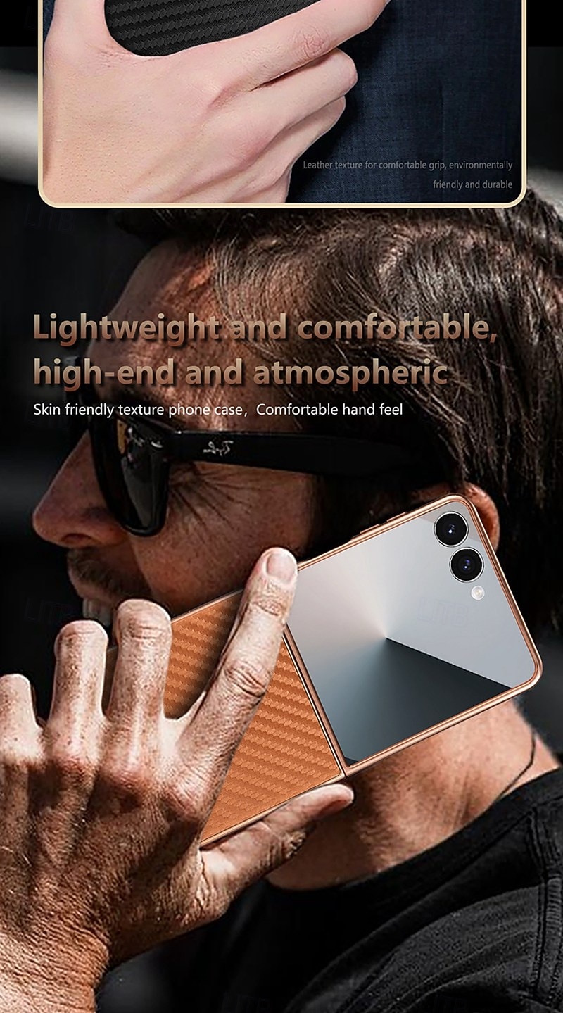 телефон Кейс для Назначение SSamsung Galaxy Z-флип 7 Z-флип 6 Z Flip 5 Z Flip 4 Кейс на заднюю панель Защита от удара Ретро ТПУ Кожа PU 2026 - $14.99 –P8