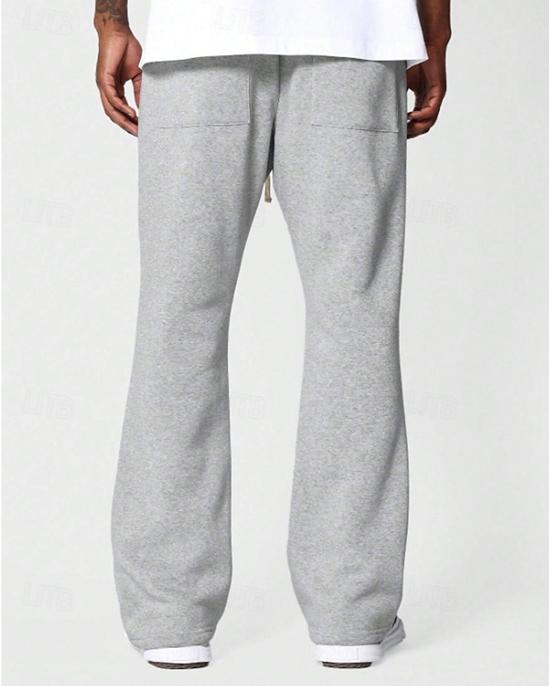 Per uomo Pantaloni da tuta Pantaloni a Zampa Pantaloni Coulisse Tasca Elastico in vita Semplice Comodità Sport all'Aperto Quotidiano Moda Casual Nero Grigio chiaro Micro-elastico del 2026 a $18.99 –P6