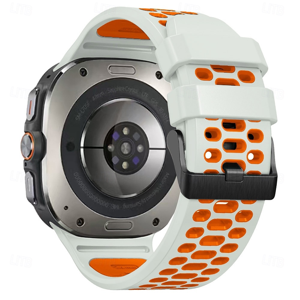 Kellon ranneke varten Samsung Galaxy Katso Ultra Ruostumaton teräs Silikoni Korvaus Hihna Kaksisävyinen Säädettävä Ruostumattomasta teräksestä valmistettu solki Urheiluhihna Ranneke 2026 - $18.99 –P14