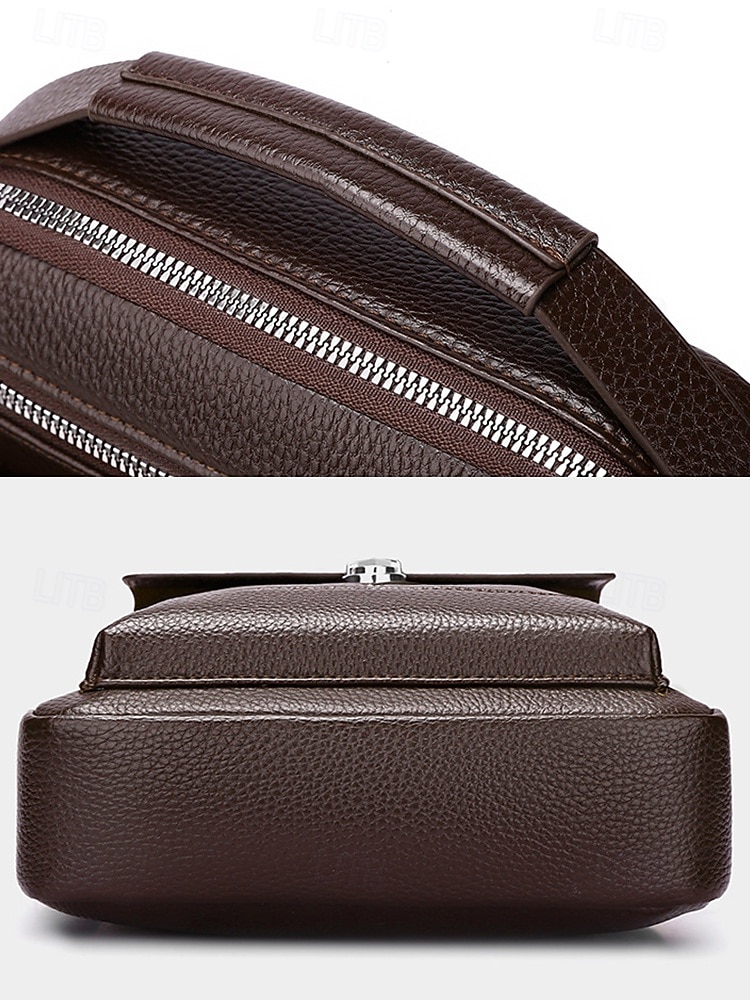 borsa a tracolla da uomo in similpelle effetto ciottolo – borsa a tracolla vintage business-casual, multitasche, tracolla regolabile per lavoro, viaggi e spostamenti quotidiani del 2025 a $19.99 –P9