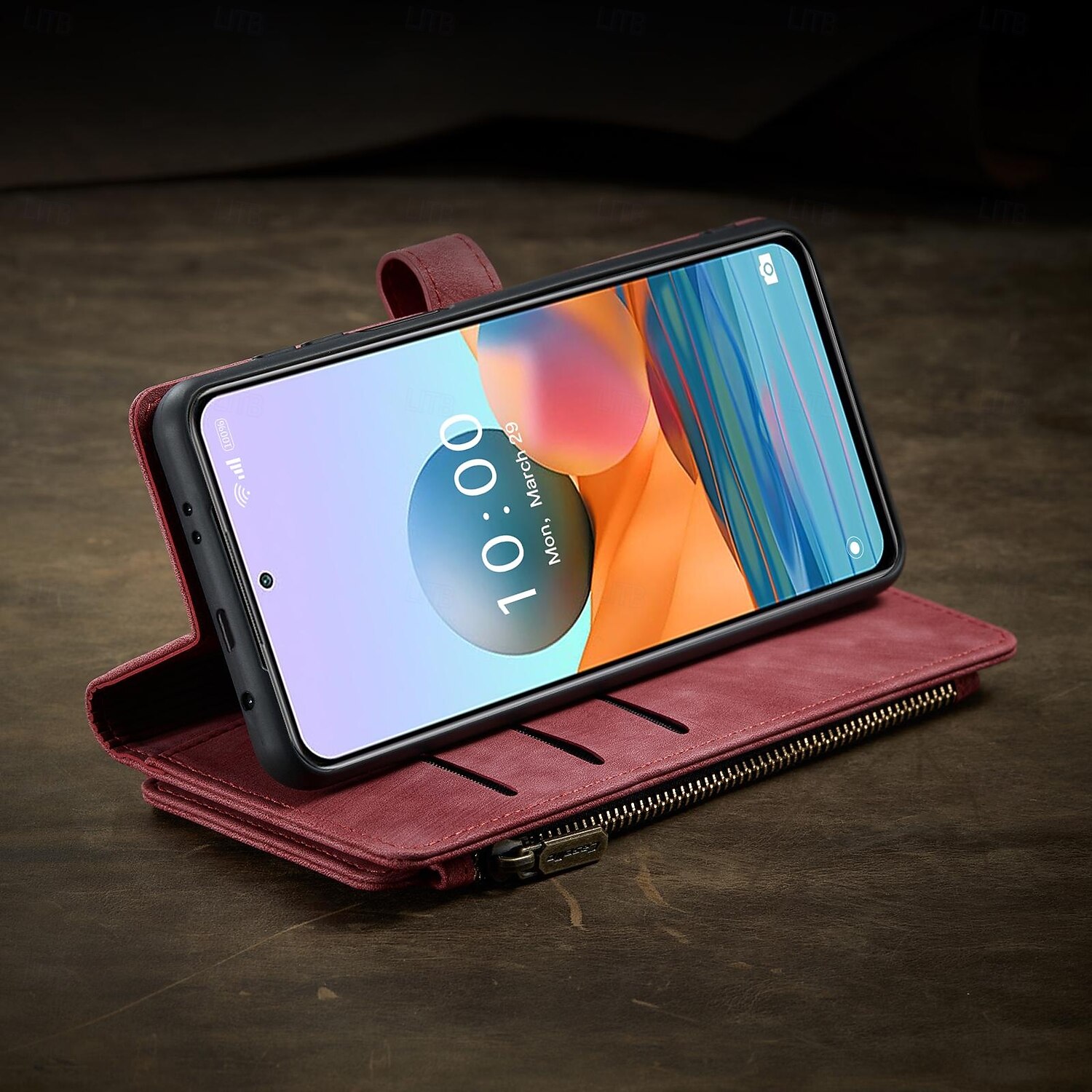 Чехол для телефона серии Redmi, застежка-молния со шнурком и подставкой, из ТПУ и искусственной кожи 2025 - $17.99 –P3