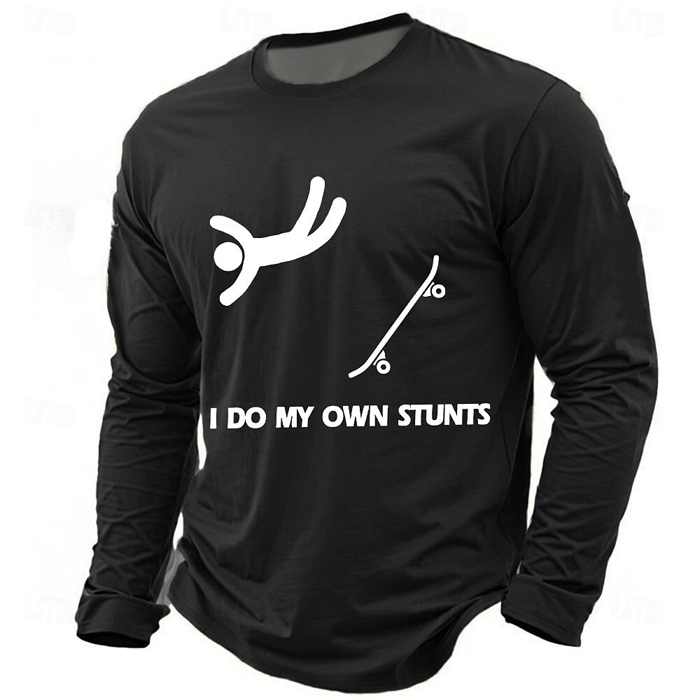 Férfi Hosszú Ujjú Grafikus Póló Én Végzem A Művemet Gördeszka Vicces 2025 - $19.99 –P3