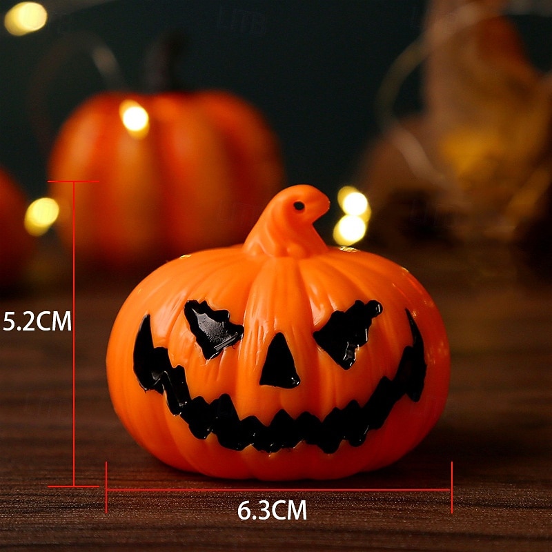 3 יחידות 6.3*5.2 ס"מ חיוך מפחיד דלעת לד אלקטרוני קישוט אור פנים וחיצוני מסיבה למסעדה אור קישוט אטמוספרי AG10*3 סוללות 2025 - $4.99 –P9