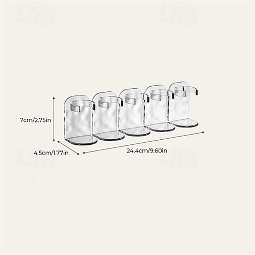 Row Plastic Wall Rack 2 Set (10 Pieces), Adhesive Ripple Storage Shelf, No Drilling Wall-Mounted Organizer for Door, Mirror, or Cabinet 2025 - $20.99 –P9