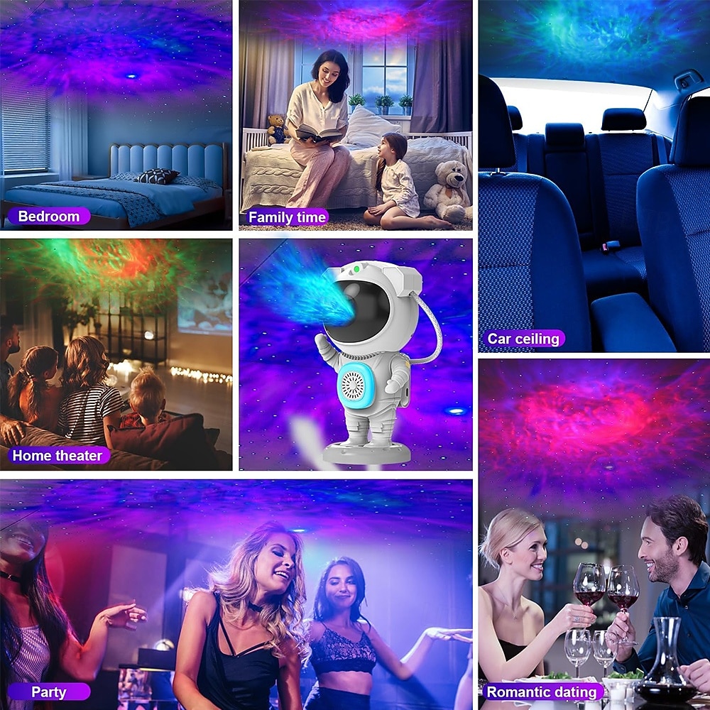 Galaxy Star Projector for Bedroom Night Lights for Kids Room White Noise Bluetooth Speaker Ceiling Projector Room Decor Gifts for Easter Girls Boys Adults Birthday 2025 - $40.99 –P6