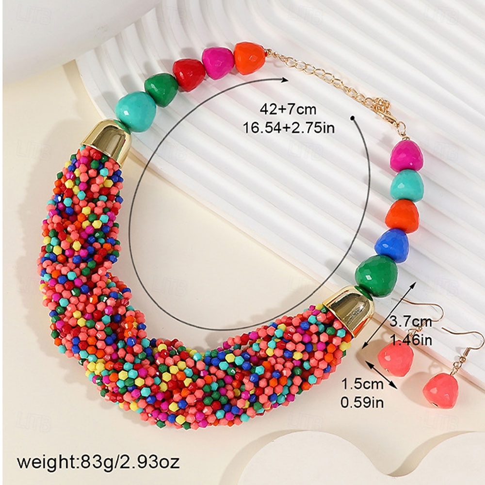 Набор украшений 2 Резина Серьги Ожерелья Жен. Элегантный стиль Винтаж Мода Старинный Классический Комплект ювелирных изделий Назначение Свадьба Для вечеринок Свадебный гость 2026 - $21.99 –P13