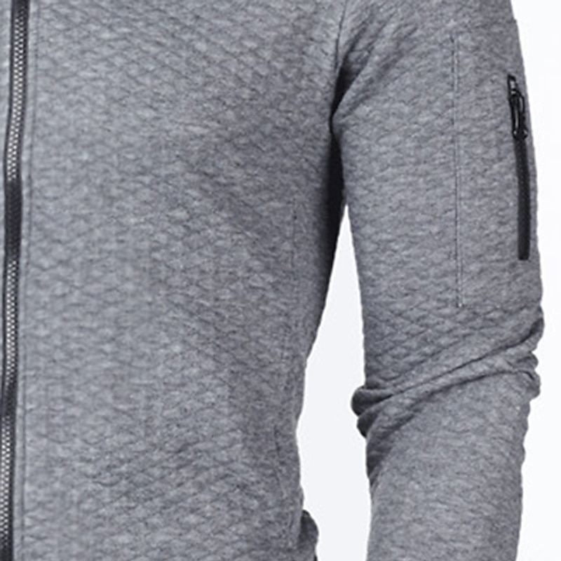 Hombre Sudadera Sudadera con cremallera completa Negro Blanco Burdeos Azul Marino Gris Claro Cuello Mao Plano Con Texturas Deporte Casual Diario Ropa de calle Fresco Ropa deportiva Primavera & Otoño 2025 - $17.99 –P8