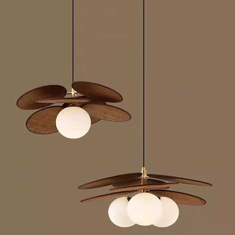 Lampadario a sospensione a LED, lampadario in rattan, lampadario moderno in oro, lampadario a sospensione vintage, lampadario a sfera con montaggio a filo sul soffitto, 110-240 V, 110-265 V del 2025 a $249.99 –P3