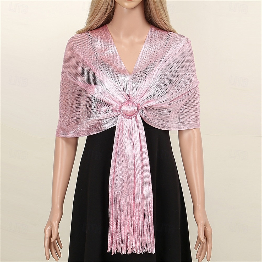 sjal og sjal til aftenkjoler - kvinner glitrende bryllup formelt elegant pashminasjal for kvinner 2025 - $23.99 –P16