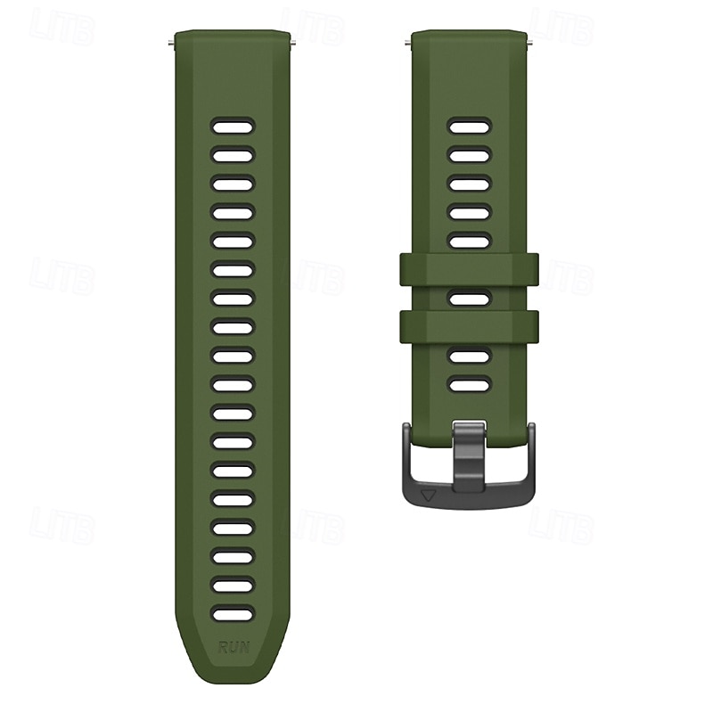 Klokkerem til Garmin Forerunner 570 47 mm/265 (musikk)/255 (musikk)/Venu 3/Vivoactive 4 Marq Descent Quatix 22 mm silikonrem i rustfritt stål, tofarget 2025 - $15.99 –P14
