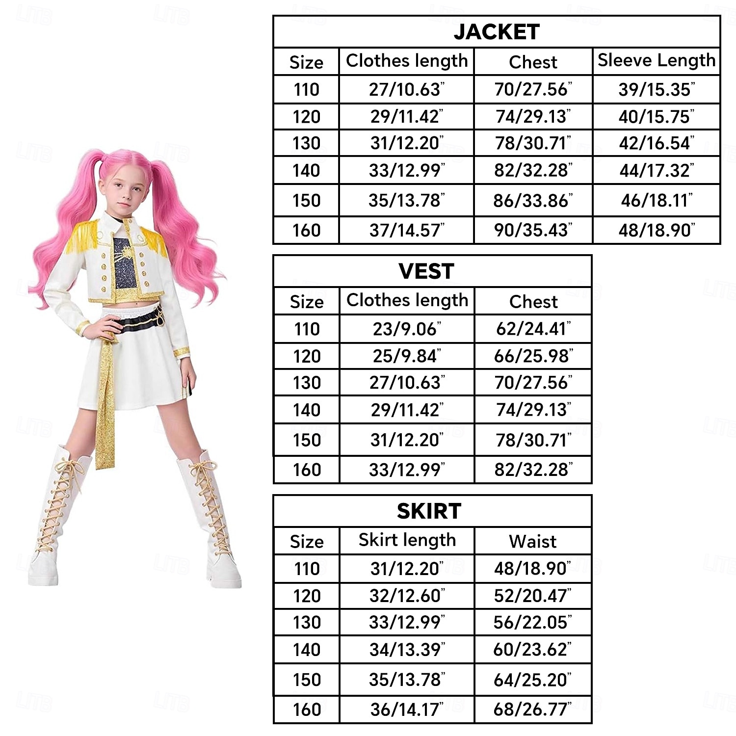 Zainspirowany koreańskim idolem Gwiazda popu Kostium Fantazyjne przebranie Wirtualny idol Kostiumy z filmów for Dla dziewczynek Dzieci Halloween Karnawał Spektakl Comic Con Anime Expo 2025 - $28.99 –P13