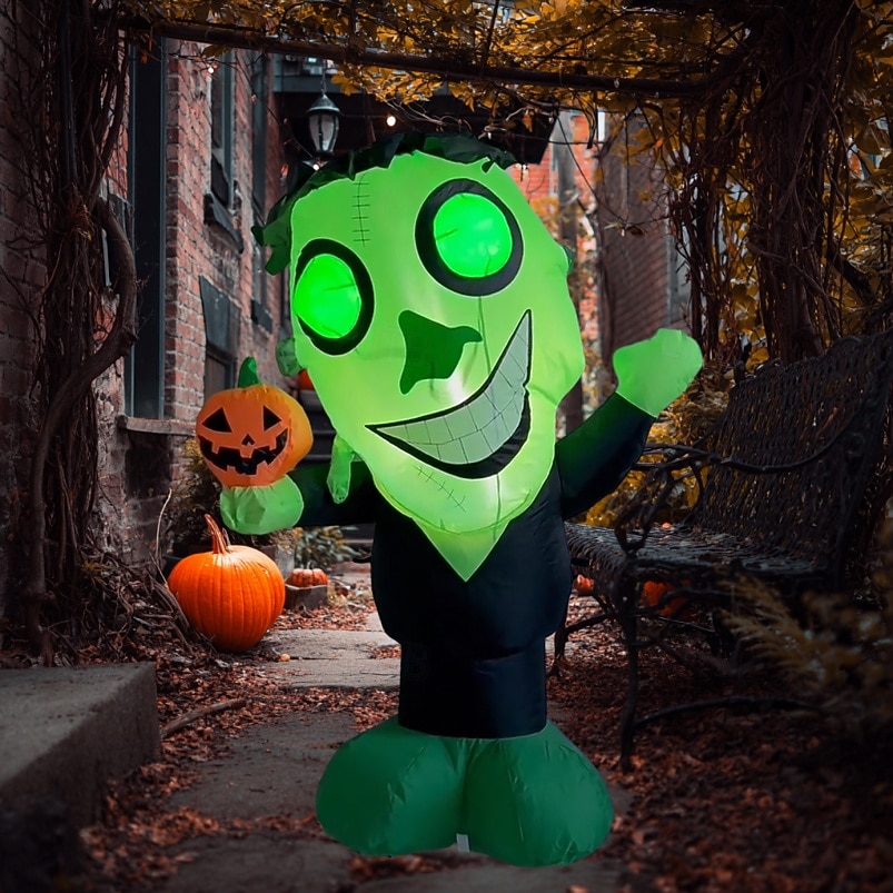 2025年 1個 1.2m/3.9フィート ハロウィン風 手持ちカボチャ ライト付き インフレータブルエアモデル エフェクトアイ 屋内外 中庭 芝生 パーティー ハロウィン フェスティバル 雰囲気 装飾ライト EU/US/UK/AU pl  コレクション – $46.99 –P7