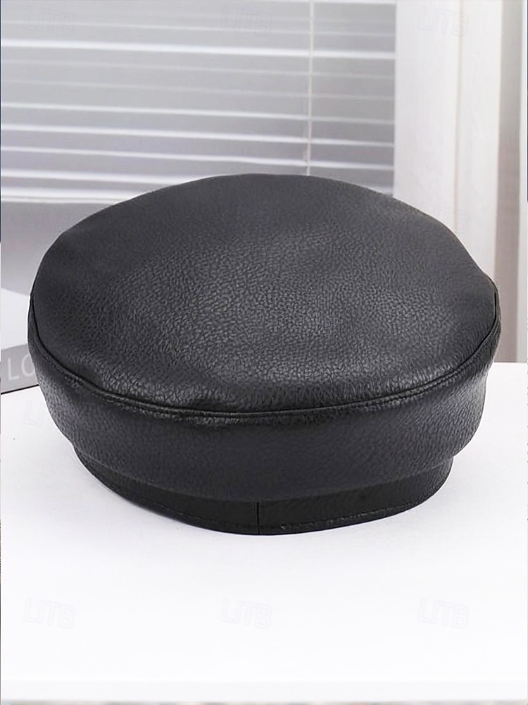 Femmes Beret Tissu en polyester faux cuir Punk ancien Style Gothique Automne Hiver Toutes saisons de 2025 ? $18.99 –P9