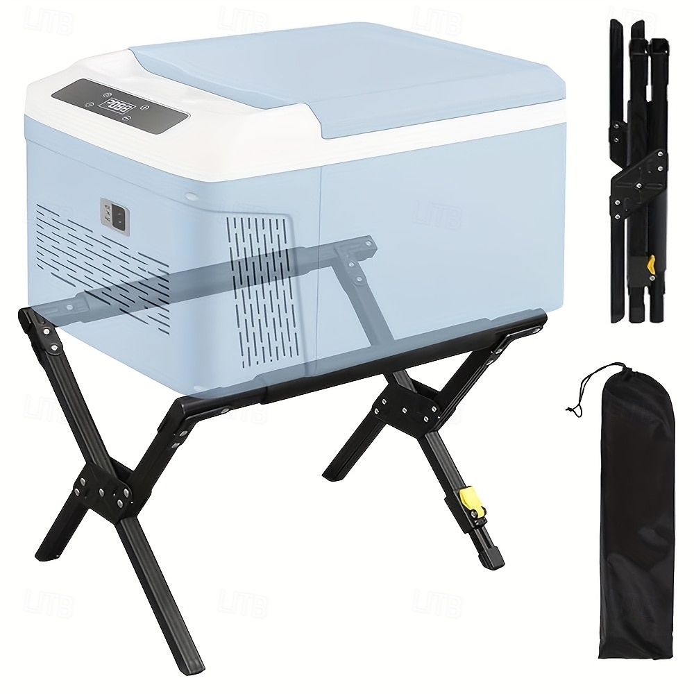 1 stk. sammenleggbar stativramme i aluminiumslegering - justerbar, bærbar utendørs campingstativ for grilling, fisking, bagasje &utstyr - lett og slitesterk design med solide, svarte ben, 2025 - $102.99 –P6