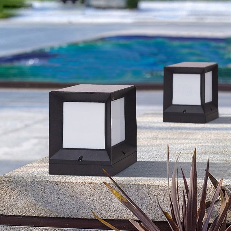 LED Outdoor Solor Post Lights 21cm Nordic Style Outdoor Column Lights Fence Post Cap Lights Waterproof IP54 for Deck Suitable for Door Stone Pillars Garden lamp Post 2026 - $172.99 –P8