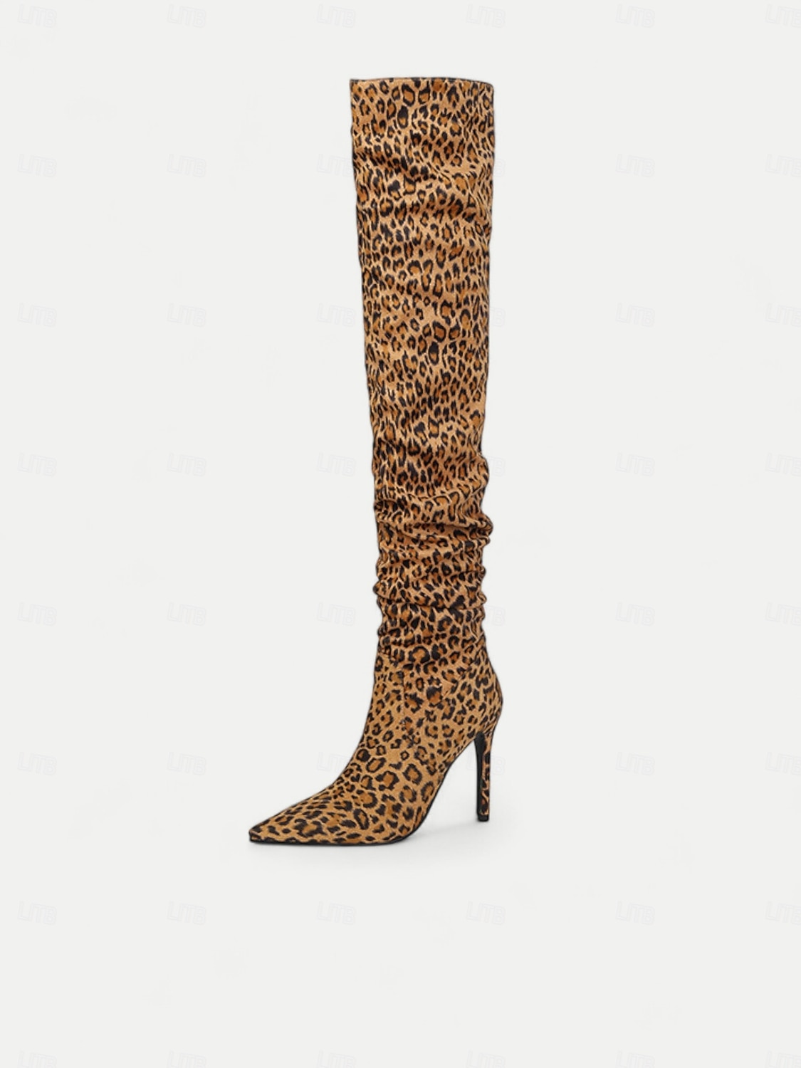 Bottes hautes pour femmes, style jambe large, convertibles au-dessus du genou, bottes à talon aiguille à bout pointu en daim pour des tenues de mode décontractées urbaines de 2025 ? $69.99 –P14