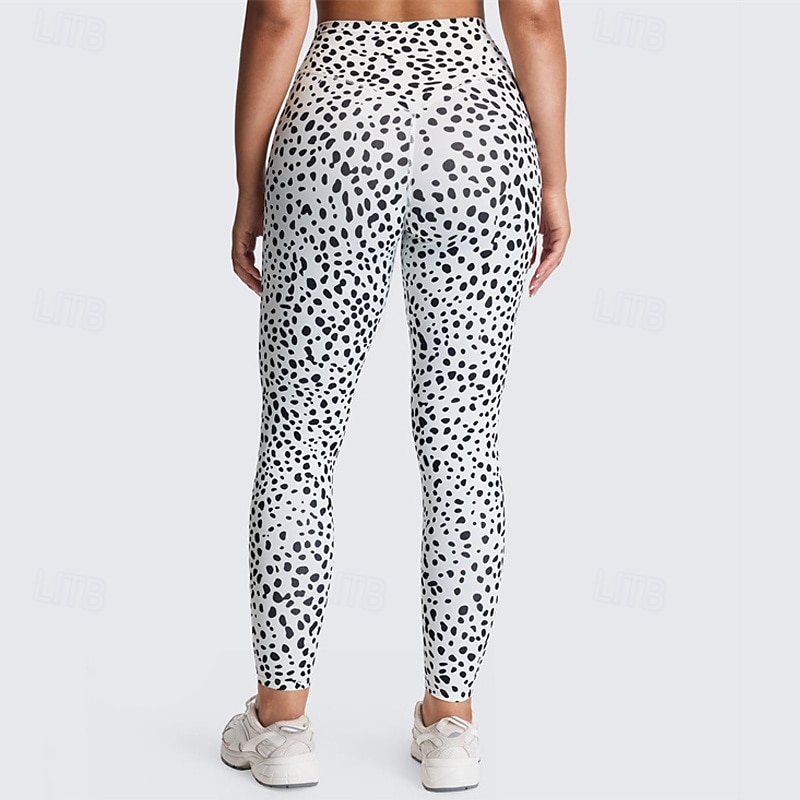 Damskie Legginsy capri Legginsy do jogi Wyszczuplenie brzucha Siłownia Obuwie sportowe Bieganie Doły Drukowanie Biały Granatowy Brązowy Jesień Sport Odzież sportowa Szczupła 2026 - $23.99 –P6