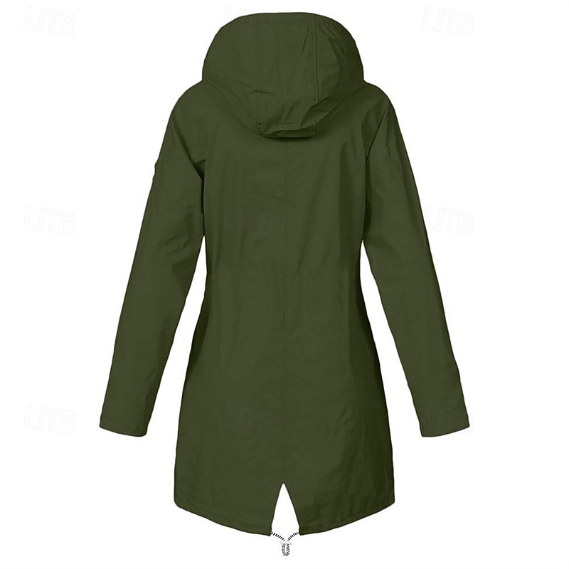 Femmes Trench Chaud Confortable Fermeture éclair Avec Poches Mode Extérieur Uni Sortir Week-end Fermeture éclair Régulier À capuche Coupe régulière manche longue Vêtements d'extérieur Jaune Rose de 2025 ? $28.99 –P4