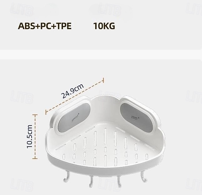 Półka prysznicowa Taili z przyssawką, wodoodporna półka prysznicowa z haczykami, ścienny organizer do łazienki na szampon, żel pod prysznic, odżywkę i mydło 2025 - $17.11 –P2