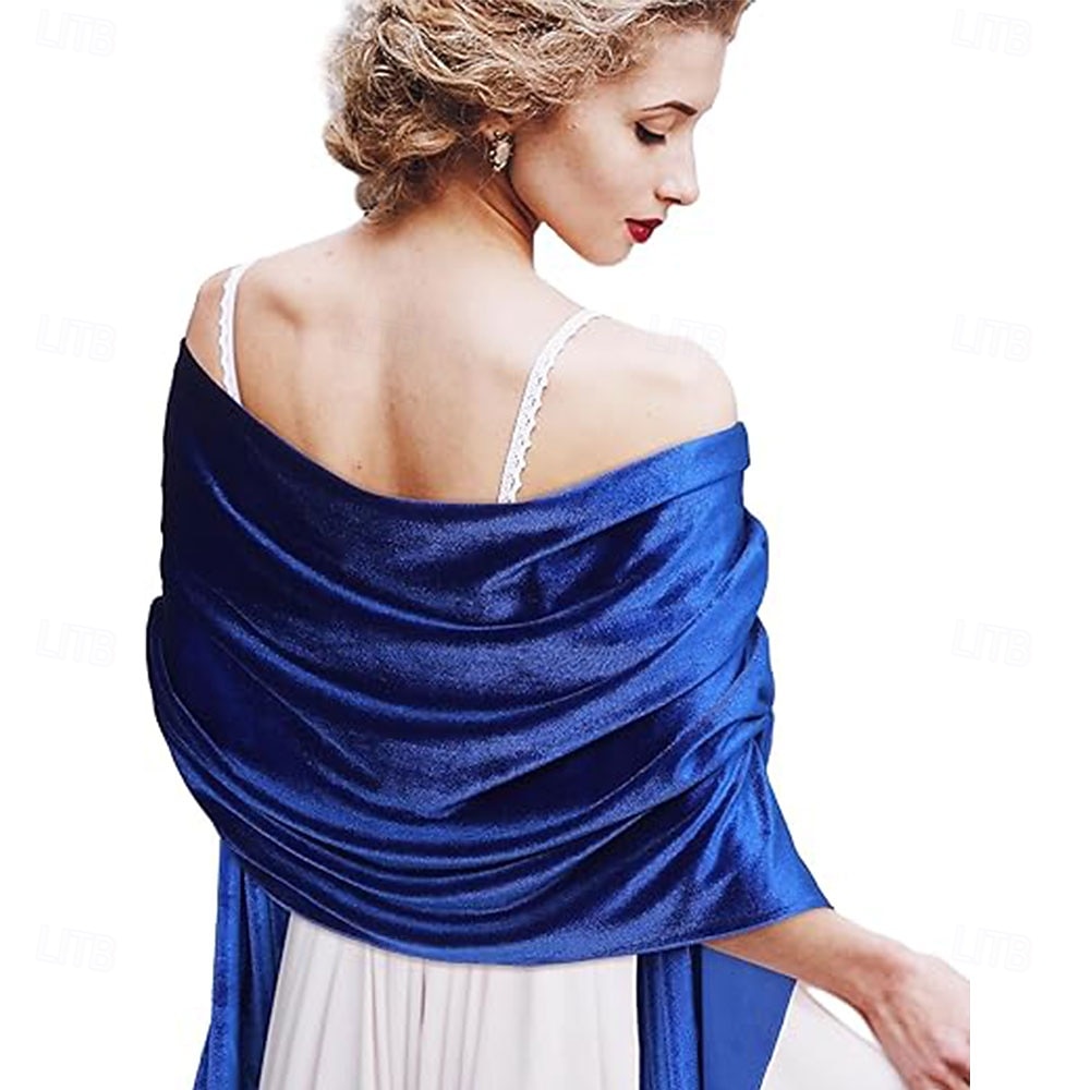 sciarpe di velluto da donna, scialli e stole per abiti da sera, scialli da sposa, sciarpe da sposa del 2025 a $39.99 –P5