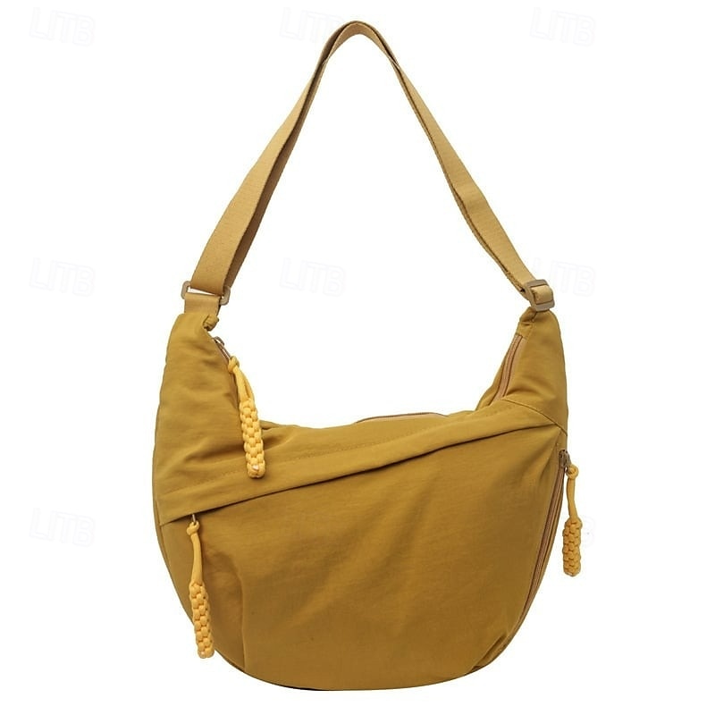 Dámská módní jednobarevná nylonová crossbody kabelka hobo, vodotěsná, lehká, ležérní, taška přes rameno, stylová, vysoce kvalitní, odolná, moderní, každodenní kabelka 2025 - $18.99 –P14