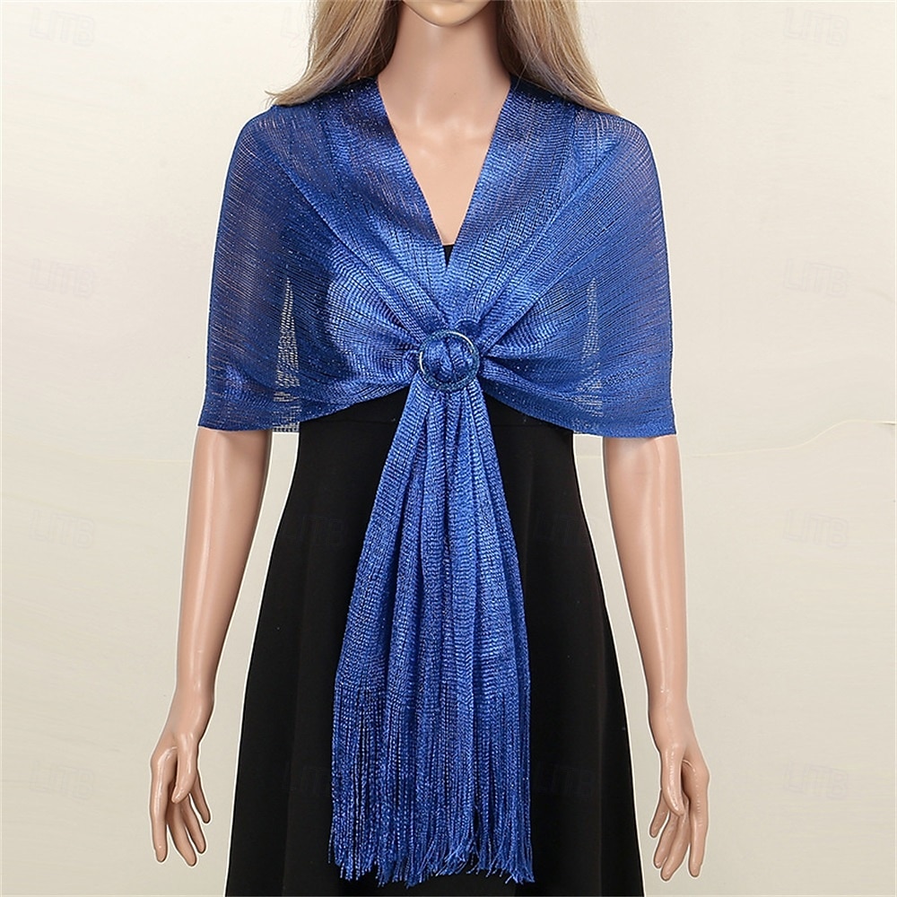 sjal og sjal til aftenkjoler - kvinner glitrende bryllup formelt elegant pashminasjal for kvinner 2025 - $23.99 –P15