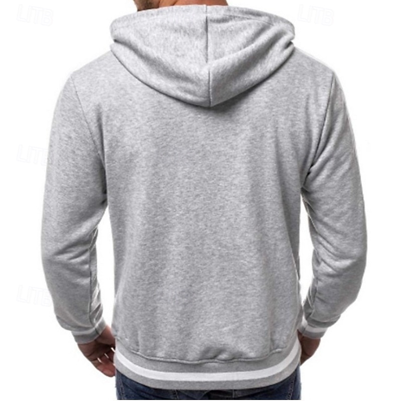 Herren Kapuzensweatshirt Vollreißverschluss-Kapuzensweatshirt Weinrot Schwarz Königsblau Hellgrau Dunkelgray Mit Kapuze Einfach Patchwork Farbblock Sport & Outdoor Lässig Täglich Streetwear Cool 2026 - $18.49 –P6