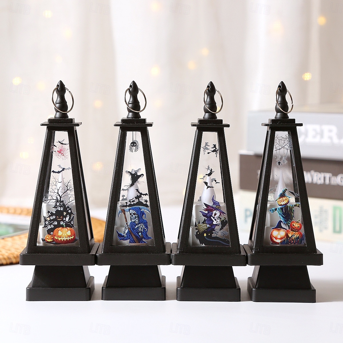 1 kpl 16 * 5,5 cm halloween-koriste led-tuulivalo kynttilävalo sisä- ja ulkokäyttöön juhlakoriste-esinevalo 2025 - €4.3 –P11