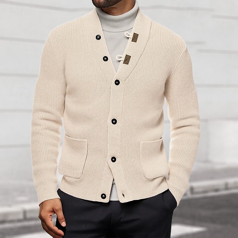Herren Pullover Kleid Pullover Strickjacke Strickpullover Gerippt Stricken Normale Oberteile Gestrickt Gerippt Einfach V Ausschnitt Mode Schals Lässig Alltagskleidung Bekleidung Herbst Winter Schwarz 2025 - $37.99 –P2