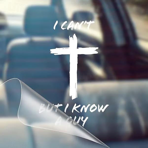 5Pcs Adesivo de vinil de cruz cristã Jesus para carro adesivo de para-choque 'Eu não posso mas conheço um cara' adesivos decorativos de carro 'Jesus é Rei' de 2026 por $16.99 –P4