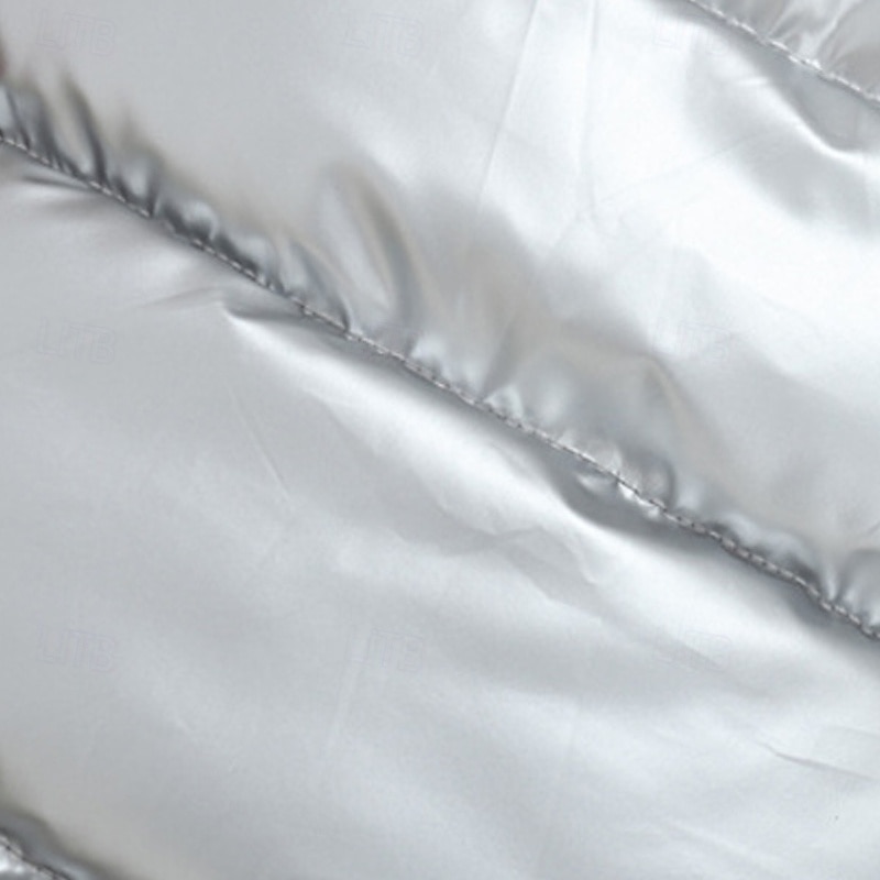 Per uomo Gilet imbottito Gilet Vacanza Quotidiano Data Moda Casual Autunno & Inverno Tasca Nylon Caldo Confortevole Tinta unica Cerniera Con Cappuccio Vestibilità regolare Argento Nero Rosso Argento del 2026 a $34.99 –P9