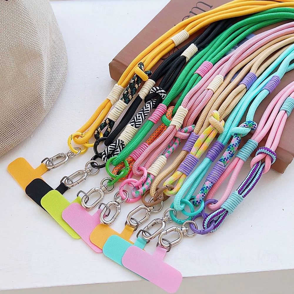 divatos mobiltelefon-zsinór, hosszú kötéllel, keresztpánt, férfiak és nők számára, kültéri túrázáshoz, strapabíró, kártya alakú, elvesztésgátló csipesszel ellátott mobiltelefon-zsinór 2026 - $9.99 –P3