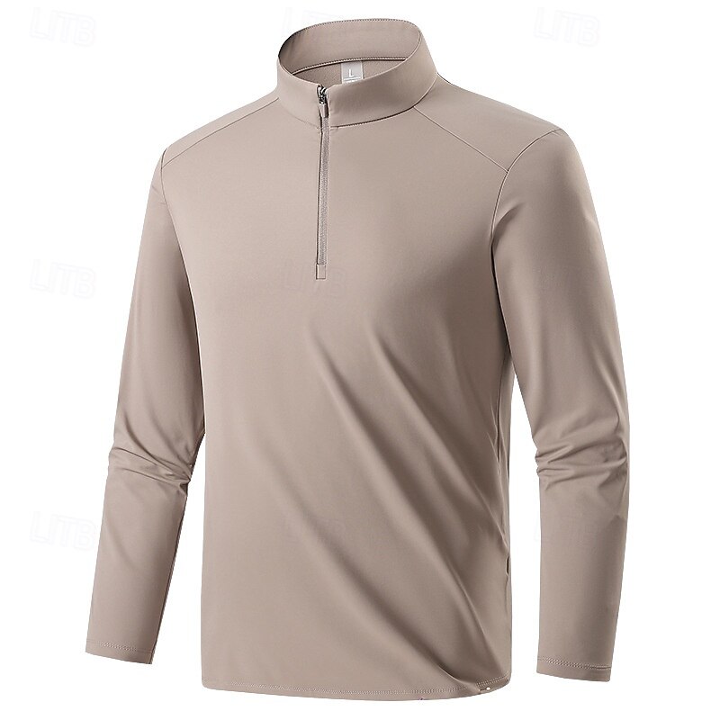 Per uomo Camicia da escursionismo cima dell'escursionismo Maglietta con cerniera a un quarto Manica Lunga Collo alla coreana Top Esterno Protezione Solare UV Asciugatura Rapida Traspirante Nylon del 2025 a $38.99 –P1