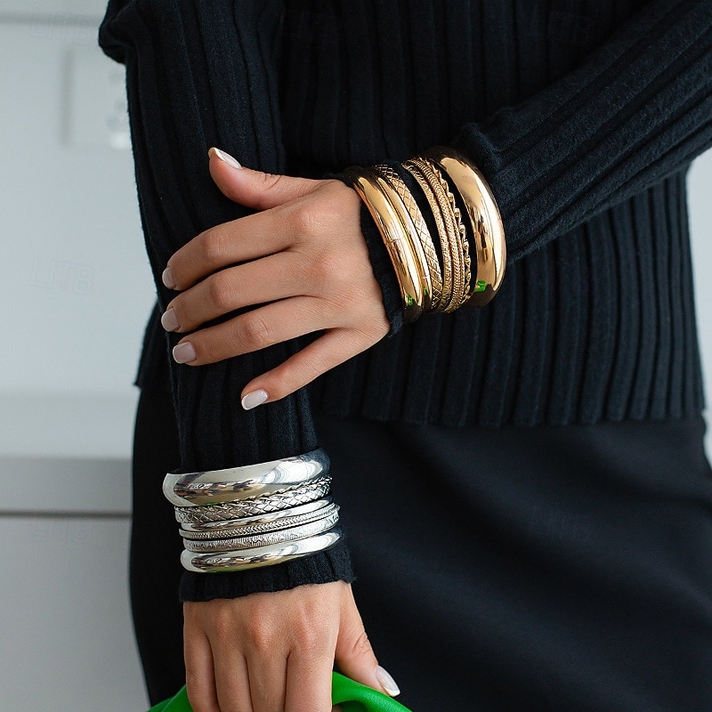 Women's Bracelet Bangles Thick Chain Ball Fashion Alloy Bracelet Jewelry White / Gold For Holiday Date Birthday 2026 - $16.49 –P8