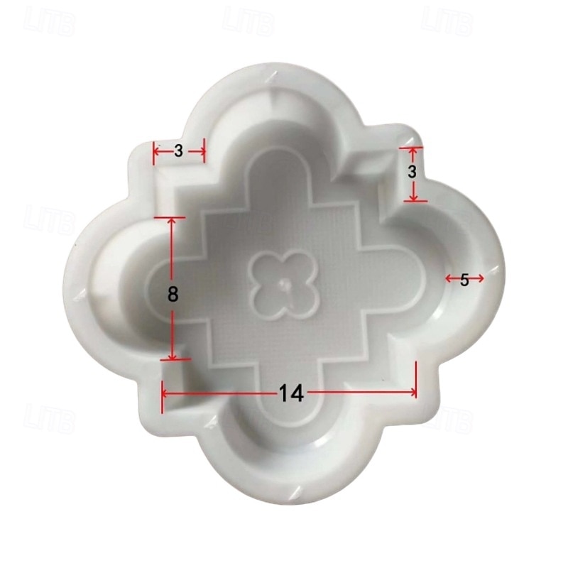 2 красивых пластиковых формы для большой бетонной плитки, бетонная форма для цемента, пластиковая форма для кирпича, бетонная форма для каменной плитки, для создания больших и маленьких замковых 2025 - $26.99 –P12